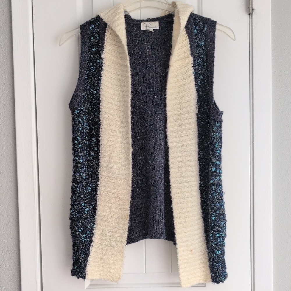 Ponsesa Knit Cardigan Sweater Vest